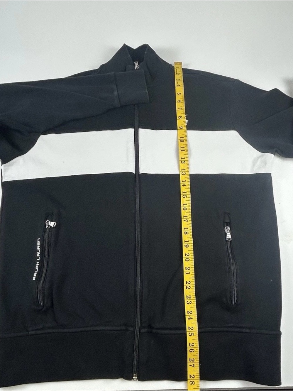 Polo Ralph Lauren Mens SZ L Black & Blue Athletic Full Zip Track Jacket Pony - Picture 7 of 8